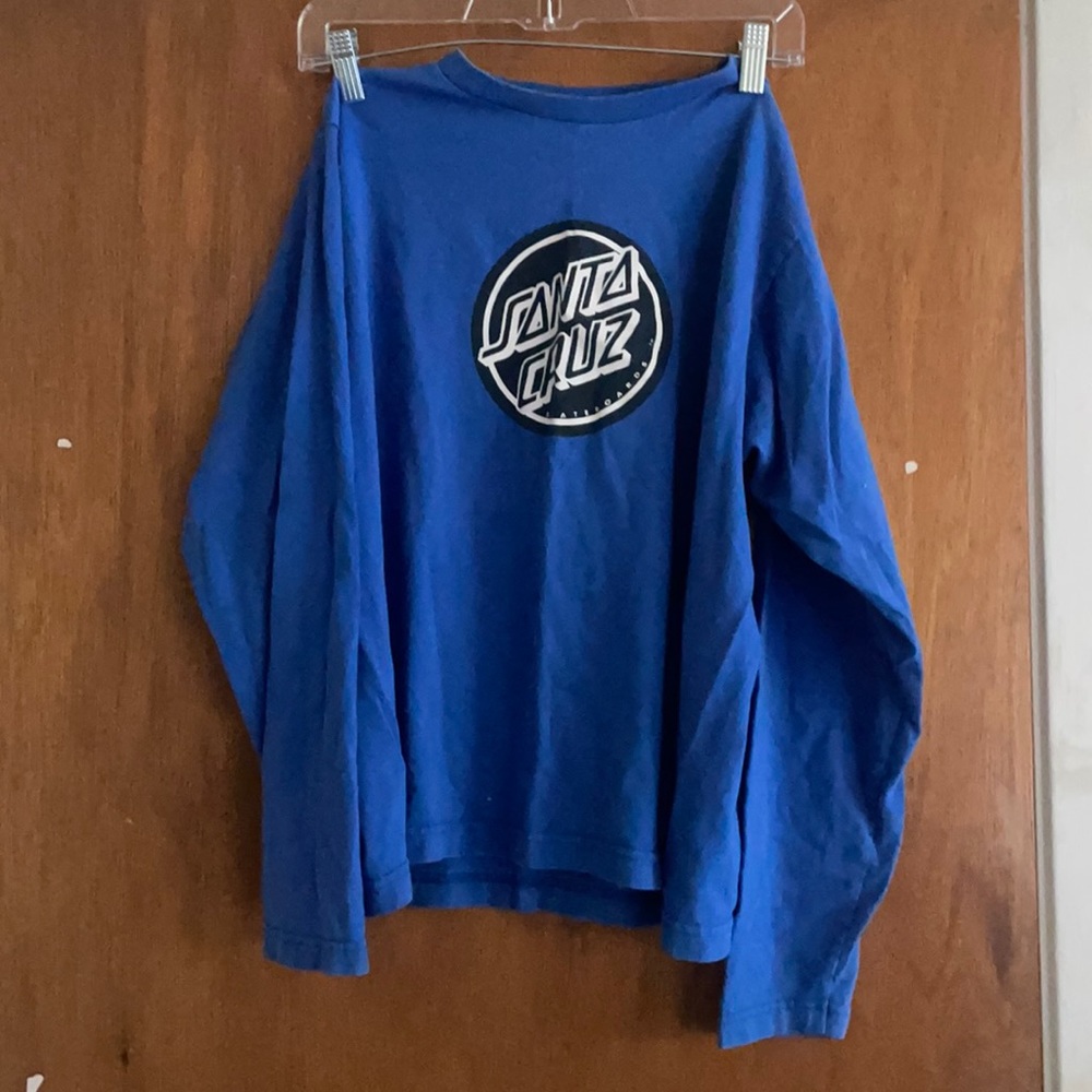 Vintage Blue Santa Cruz Dot Long Sleeve Shirt